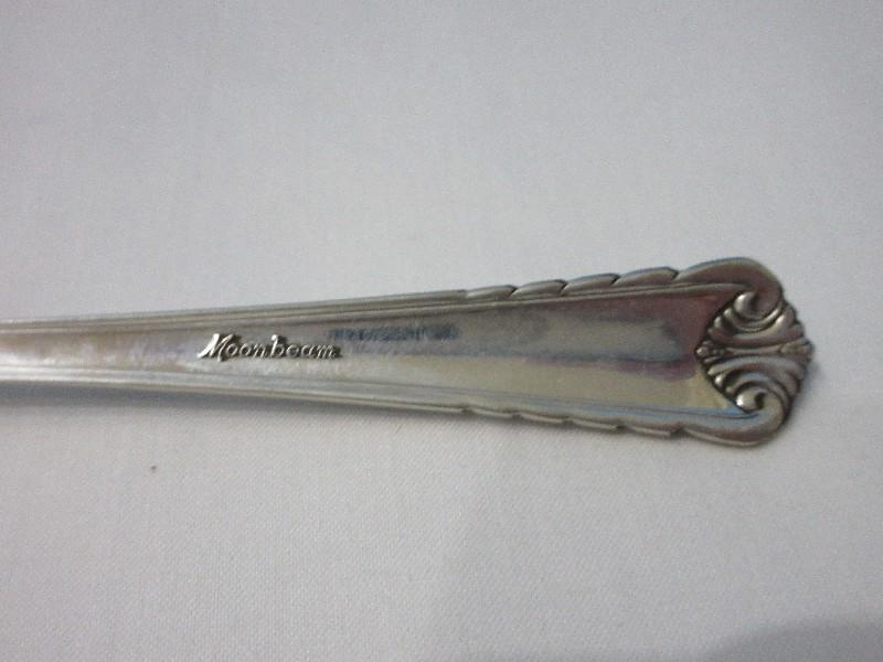 2 Rogers International Sterling Moonbeam Pattern Silverware Round Bowl Soup/Cream Spoons