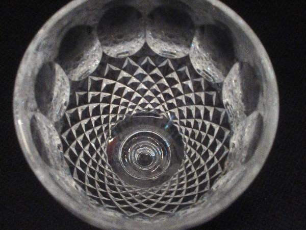 Pair - Waterford Crystal Colleen Short Stem Pattern Claret Wine Cut Criss Cross Hatch Design