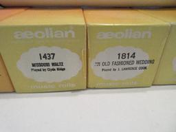 8 Player Piano Aeolian Music Rolls in Original Boxes "12th Street Rag", "Winter Wonderland"
