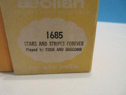 7 Player Piano Aeolian Music Rolls in Original Boxes "Miss You", "Smoke Gets In Your Eyes"