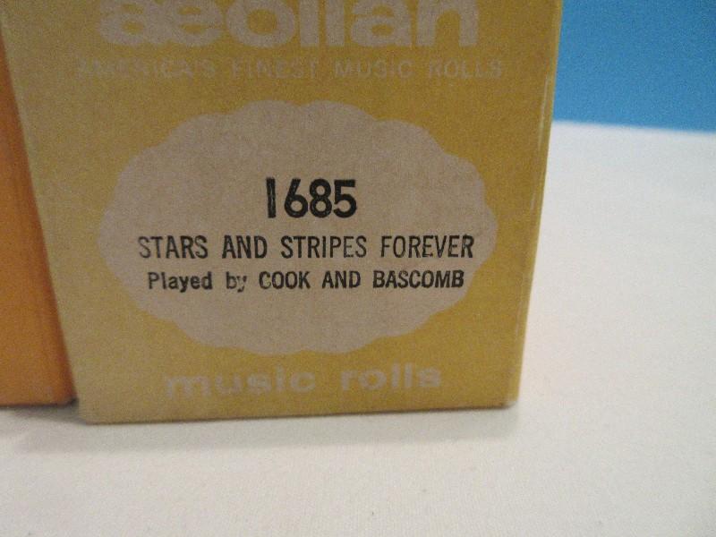 7 Player Piano Aeolian Music Rolls in Original Boxes "Miss You", "Smoke Gets In Your Eyes"