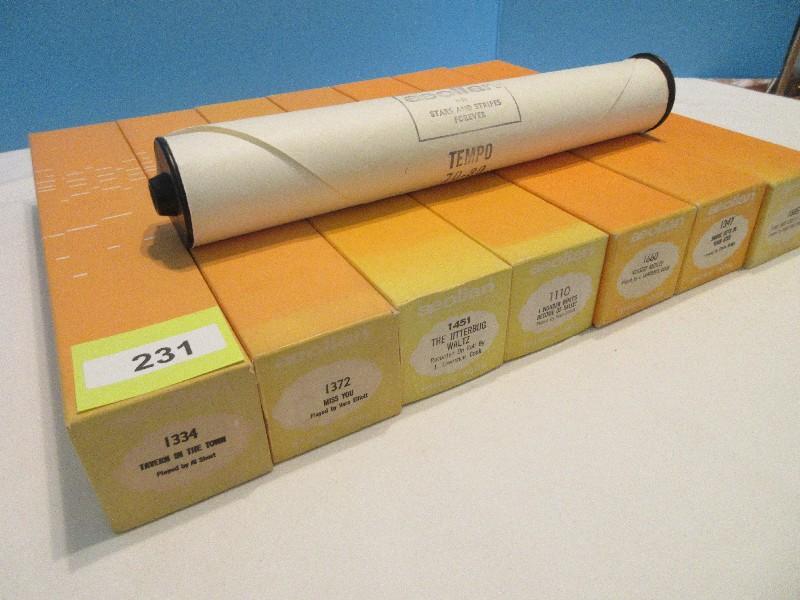 7 Player Piano Aeolian Music Rolls in Original Boxes "Miss You", "Smoke Gets In Your Eyes"