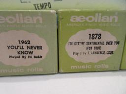5 Player Piano Aeolian Music Rolls in Original Boxes "You'll Never Know", "I Wish You Love"