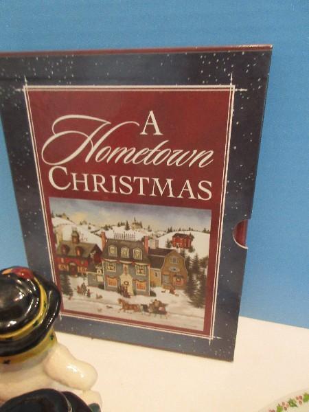 Group - Lenox Fine China Holiday Holly Berry Pattern 8 1/4" Open Candy Dish w/ Handles