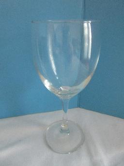 Set - 6 Luminarc Viva Pattern 10 1/2oz. Stem Goblets 18kt. Gold Rims