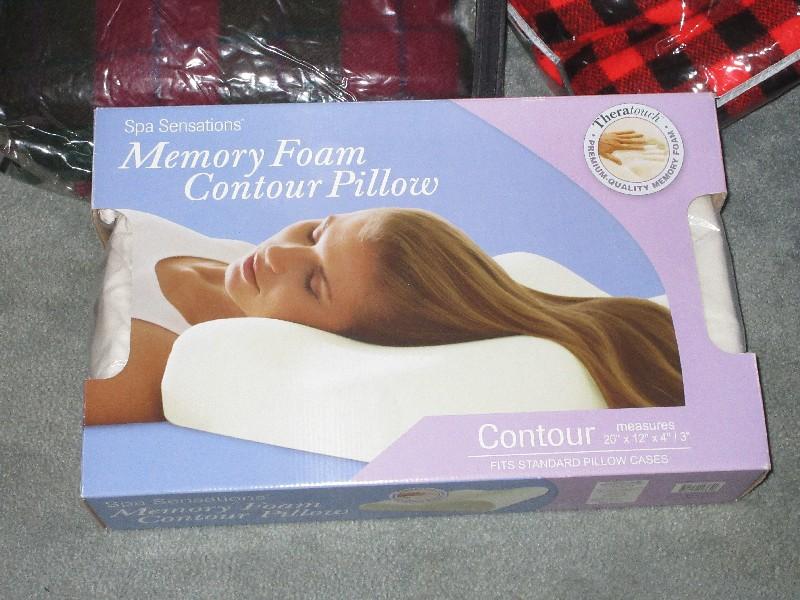 Group - Spa Sensations Memory Foam Contour Pillow Fits Standard Case
