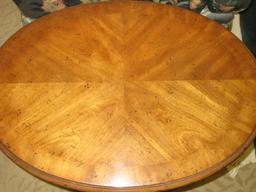 Drexel Furniture Heritage Collection Simulated Walnut Oval End Table Cabinet