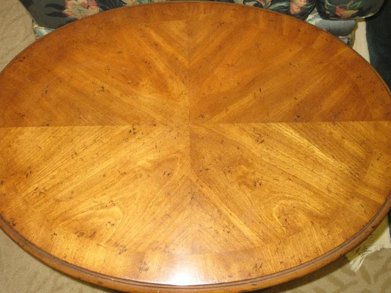 Drexel Furniture Heritage Collection Simulated Walnut Oval End Table Cabinet