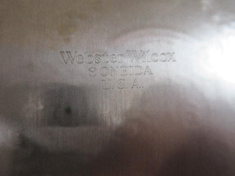 Silverplate Collection Large Webster Wilcox Engraved Handle Serving Tray