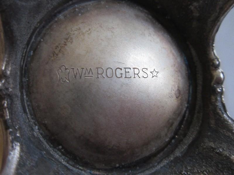 Silverplate Collection Large Webster Wilcox Engraved Handle Serving Tray