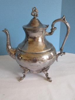 Silverplate Collection Large Webster Wilcox Engraved Handle Serving Tray