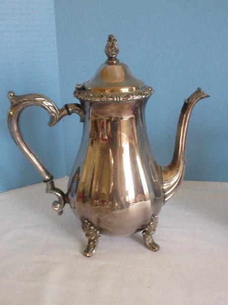 Silverplate Collection Large Webster Wilcox Engraved Handle Serving Tray