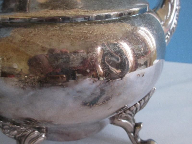 Silverplate Collection Large Webster Wilcox Engraved Handle Serving Tray