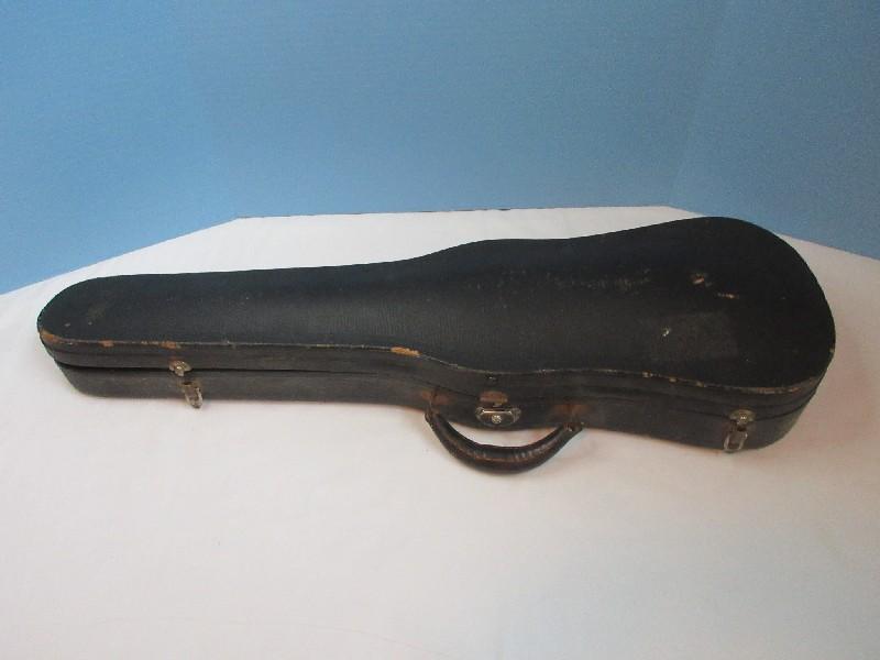 Fine Old Violin Fiddle Tiger Maple Back/Sides & Spruce Wood Top Plate w/ Bow, Strings