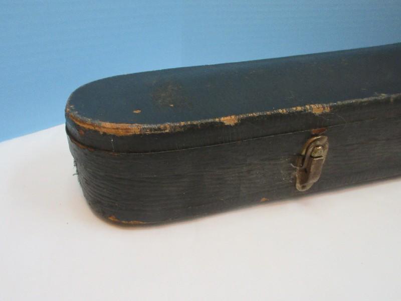 Fine Old Violin Fiddle Tiger Maple Back/Sides & Spruce Wood Top Plate w/ Bow, Strings