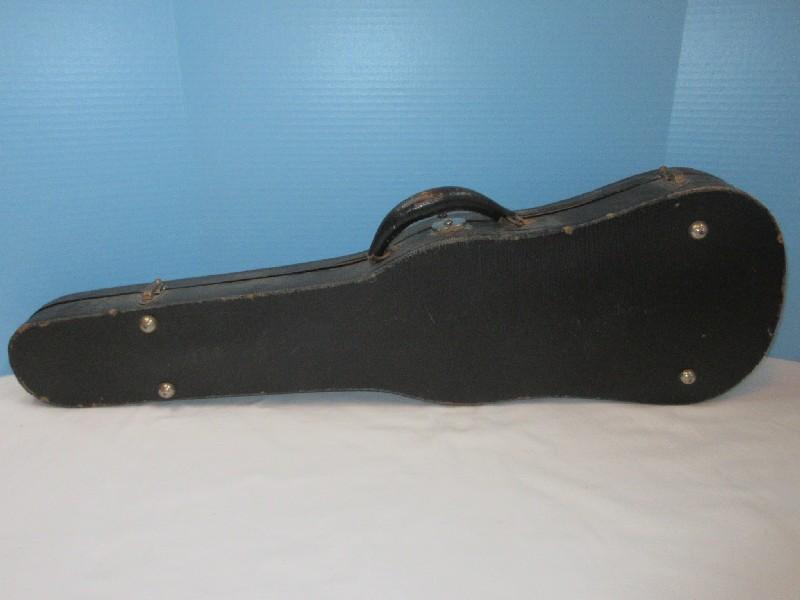 Fine Old Violin Fiddle Tiger Maple Back/Sides & Spruce Wood Top Plate w/ Bow, Strings