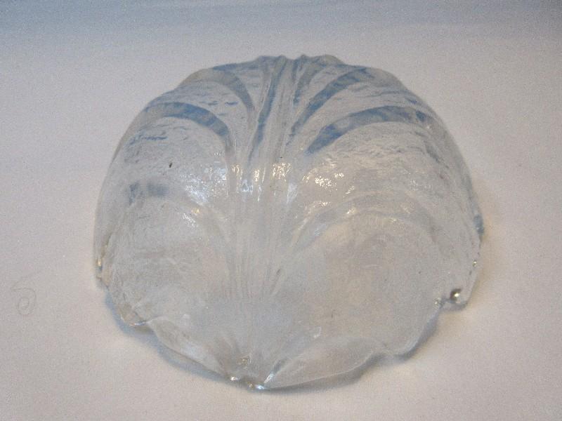 Orrefors Sweden Crystal Eden Pattern Embossed Leaf Design 5 1/2" Small Fruit Dessert Bowl