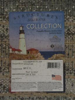 Central Oriental Natco Home Fashions Structures Still Water Collection Multi-Color Variation