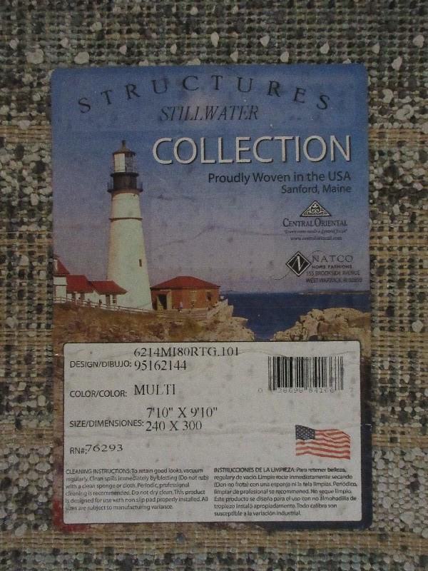 Central Oriental Natco Home Fashions Structures Still Water Collection Multi-Color Variation