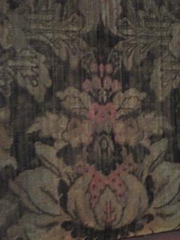 Duncan Phyfe Style Mahogany Carved Flower Foliage Side Chair on Sabre Legs