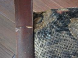 Duncan Phyfe Style Mahogany Carved Flower Foliage Side Chair on Sabre Legs