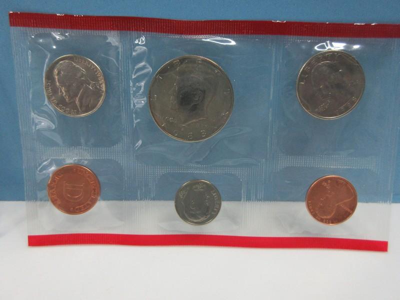 United States Mint 1988 Uncirculated Coin Set with Denver and Philadelphia Mint Mark