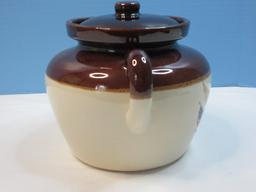 Nelson McCoy Pottery Spirit of '76 Bean Pot Crock with American Eagle and Flags
