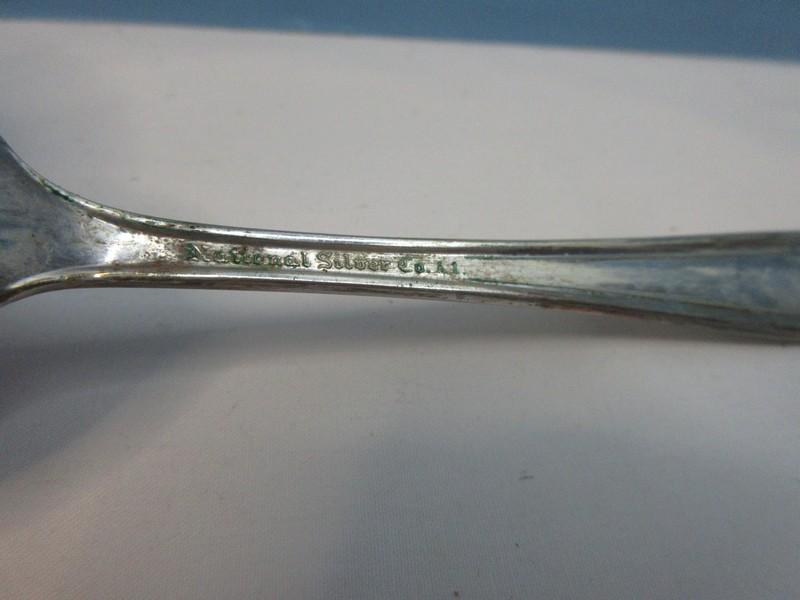 46 pcs. Vintage National Silver co. A-1 Silverplate Flatware Rose and Leaf Pattern
