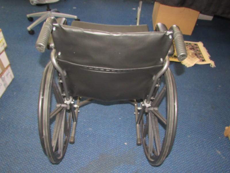 Pro Basics Black Manual Collapsible Wheel Chair w/ 2 Cushions