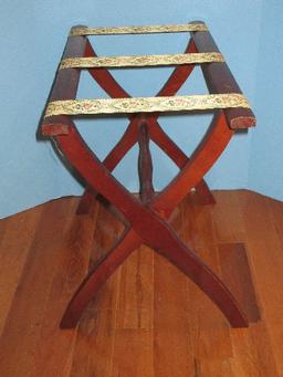 Maple Folding Luggage Suitcase Rack (Some Nicks/Scratches)