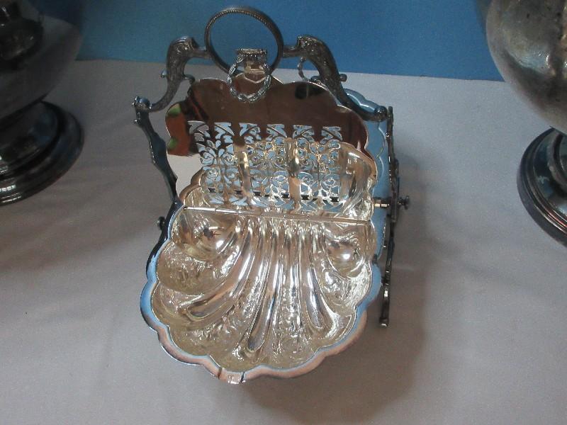Group Misc. Silverplate Stem Goblets, Wine, Champagne, Nickel Silverplate Grapevine Relief