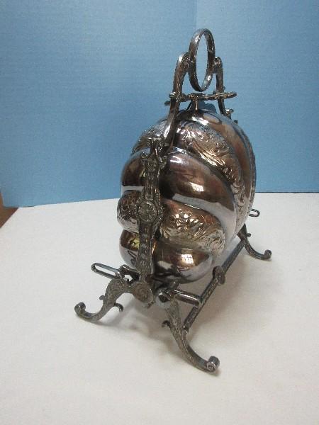 Group Misc. Silverplate Stem Goblets, Wine, Champagne, Nickel Silverplate Grapevine Relief
