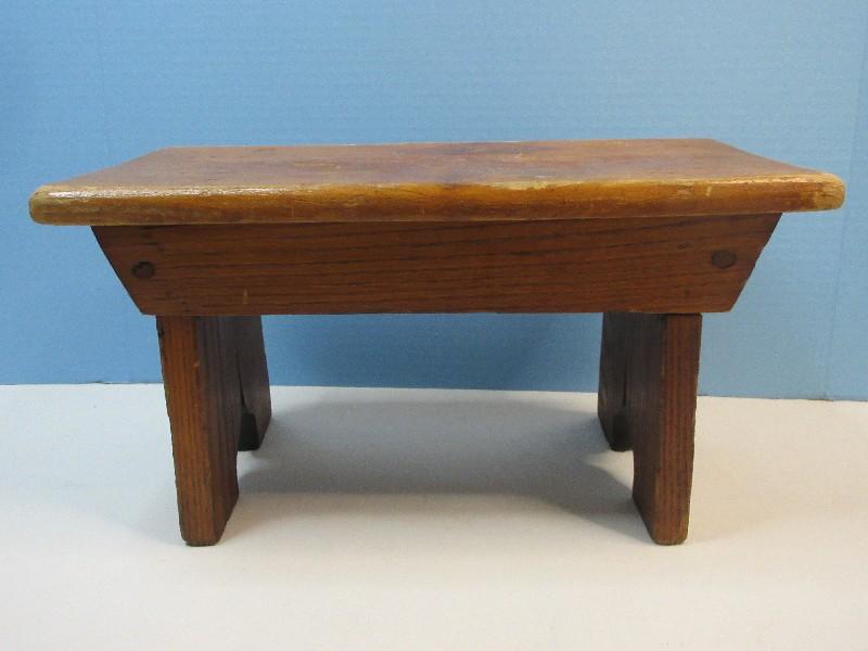 Rustic Walnut Step Stool