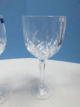 Set 4 Waterford Crystal Marquis Collection Brookside Pattern 8 5/8" All Purpose Wine Stemware