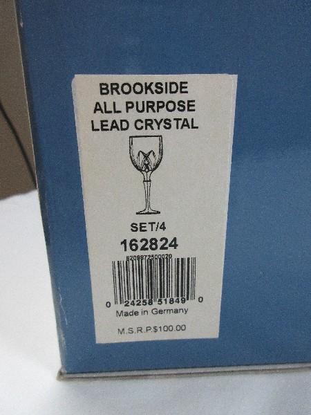 Set 4 Waterford Crystal Marquis Collection Brookside Pattern 8 5/8" All Purpose Wine Stemware