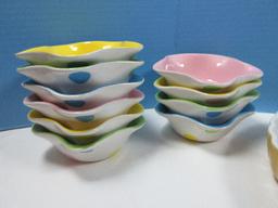 2 Corningware 20oz Stoneware Colours Meal Mugs w/Vented Lids, 2 White Jade Porcelain bowls