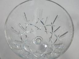 Set of 4 Signed Gorham Crystal Lady Anne Pattern 6 7'8" Wine Glasses w/Multisided Stems