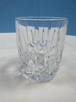 Set of 4 Gorham Crystal Lady Anne Signature Pattern 4" Double Old Fashioned Tumblers