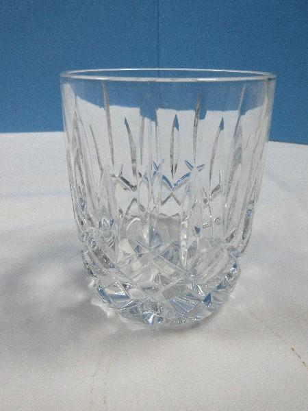 Set of 4 Gorham Crystal Lady Anne Signature Pattern 4" Double Old Fashioned Tumblers