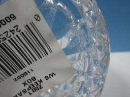 Waterford Crystal 2001 Round 2 pc. Keepsake Box In Original Box NIB