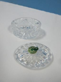 Waterford Crystal Enrollment Oval Box 2 pc. And "With Love" 2" x 3" Picture Frame