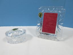 Waterford Crystal Enrollment Oval Box 2 pc. And "With Love" 2" x 3" Picture Frame