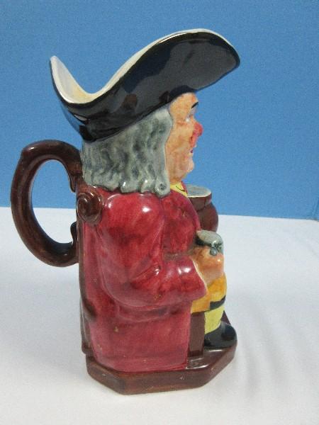 2 Collectors Figural Toby Jug Pitchers 7 1/2" Old English Man 2/ Pitcher and Stein
