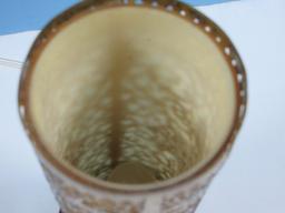 9" Unique Filigree Buddha Riding Elephant Intricately Design Cylinder Sleeve Over Brass Footed