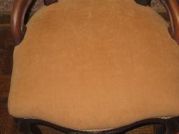 Splendid Walnut Balloon Back Parlor Chair Carved Detail Grape, Nuts and Foliage