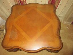 Stunning Heavily Carved End Table French Baroque Style
