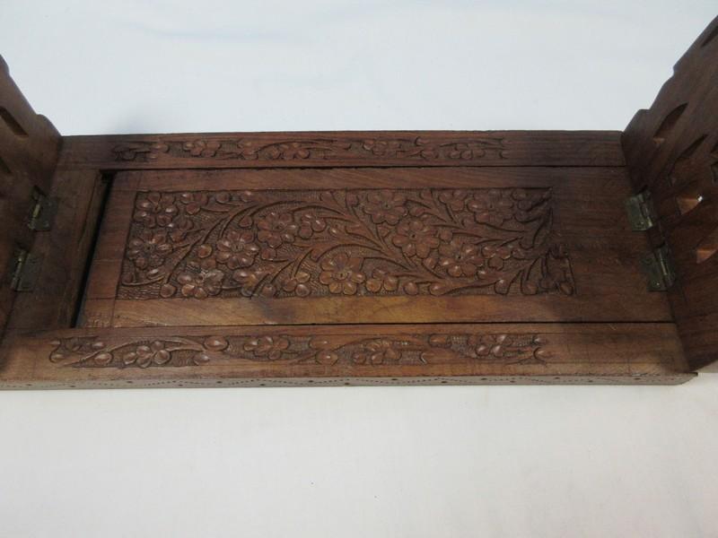 Ornate Carved Sliding Bookends Figural Elephants Adjustable Size (6" H)