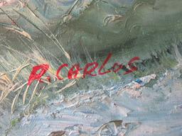 Dunes w/Seagrass & Rolling Waves Lighthouse Background Beach Scene Oil on Canvas Artist