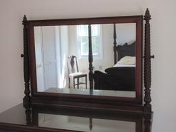 Rare Find Impressive Berkey & Ga Furniture Antique Mahogany Empire 2 Over 2 Dresser w/