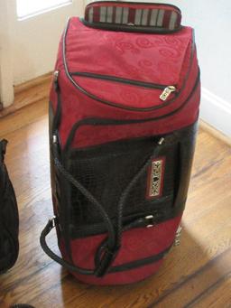 Lot Brighton Luggage Weekender Rolling Duffel Bag Carry-On & Garment Travel Bag + Travel Pro